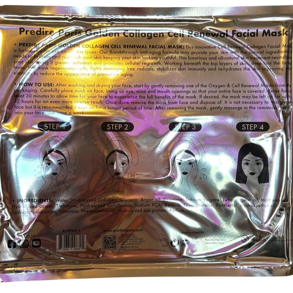 Predire Paris Golden Collagen Cell Renewal Facial Mask 1 Mask New‎ Sealed